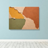 陶質素朴な色のスプラッシュアート キャンバスプリント (インサイチュ (ウッドフロア))