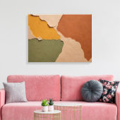 陶質素朴な色のスプラッシュアート キャンバスプリント (インサイチュ (リビング))