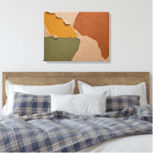 陶質素朴な色のスプラッシュアート キャンバスプリント (インサイチュ (寝室))