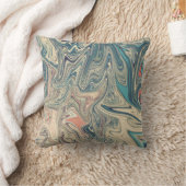 陸と川絵画の |最高のカラフル抽象芸術 クッション (ブランケット)