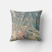 陸と川絵画の |最高のカラフル抽象芸術 クッション (裏面)