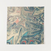 陸と川絵画の |最高のカラフル抽象芸術 タペストリー (正面(横))