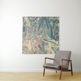 陸と川絵画の |最高のカラフル抽象芸術 タペストリー