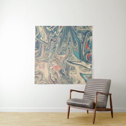 陸と川絵画の |最高のカラフル抽象芸術 タペストリー (インサイチュ)