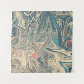 陸と川絵画の |最高のカラフル抽象芸術 タペストリー (正面)