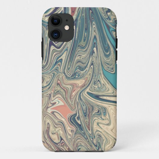 陸と川絵画の |最高のカラフル抽象芸術 Case-Mate iPhoneケース (裏面)