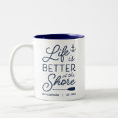 陸パーソナライズされたの方が命が好い ツートーンマグカップ (左)