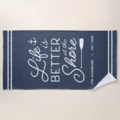 陸パーソナライズされたの方が命が好い ビーチタオル (正面)