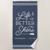 陸パーソナライズされたの方が命が好い ビーチタオル (正面)