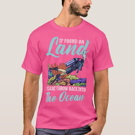 陸上で発見された海Scuに戻る Tシャツ (正面)