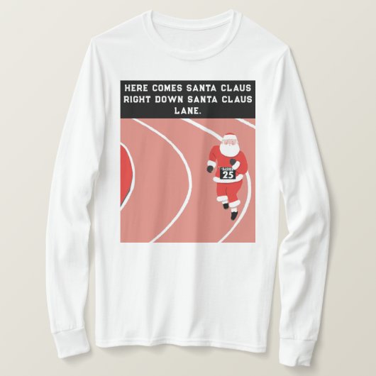 陸上トラック＆フィールド クリスマスTシャツ Tシャツ (デザイン正面)