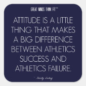 陸上引用文6：成功のための態度ステッカー スクエアシール (正面)