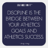 陸上引用文7：成功のための規律ステッカー スクエアシール (正面)