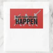 陸上競技でステッカーギフトを投げる 長方形シール (バッグ)