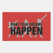 陸上競技でステッカーギフトを投げる 長方形シール (正面)