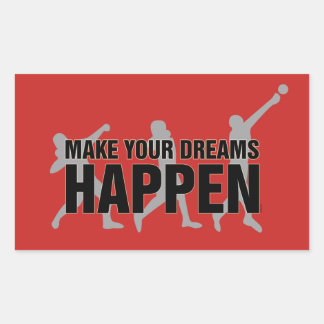 陸上競技でステッカーギフトを投げる 長方形シール