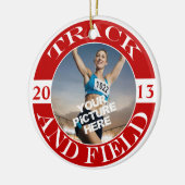 陸上競技のカスタマイズ可能なオーナメント セラミックオーナメント (左)