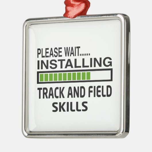 陸上競技の技術を取付けること メタルオーナメント (左)