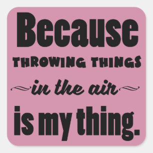 陸上競技の投げる人のためのステッカー スクエアシール