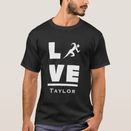 陸上競技を愛し生きる トラックとフィールド スポーツファン Tシャツ
