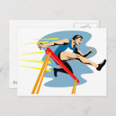 陸上競技アスリートジャンプ障害 ポストカード (正面/裏面)