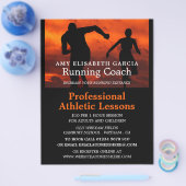 陸上競技シルエット，陸上競技レッスンアドバット チラシ (シングル)