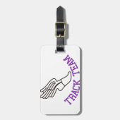 陸上競技チーム ラゲッジタグ (正面縦)