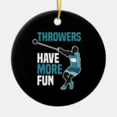 陸上競技ハンマー投げスポーツギフト セラミックオーナメント (正面)