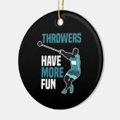 陸上競技ハンマー投げスポーツギフト セラミックオーナメント (左)