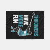 陸上競技ハンマー投げスポーツギフト フリースブランケット (正面(横))