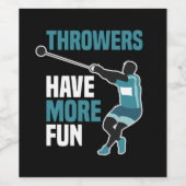 陸上競技ハンマー投げスポーツギフト ワインラベル (シングルラベル)