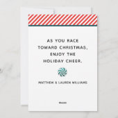 陸上競技ランニングのクリスマスカード シーズンカード (裏面)