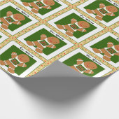 陸上競技ランニングのクリスマスラッピング紙 ラッピングペーパー (角)