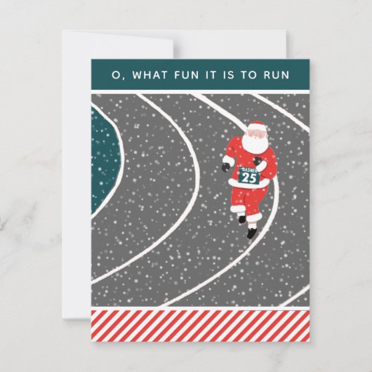 陸上競技ランニングクリスマスカード シーズンカード (正面)