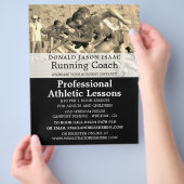 陸上競技レッスン広告のフライヤー チラシ (手)