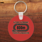 陸上競技場800メートル中距離ランナーギフト キーホルダー (正面)