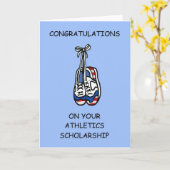 陸上競技奨学金おめでとう カード (黄色い花)