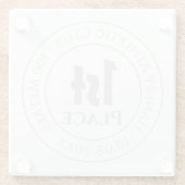 陸上競技第1賞トロフィー賞 ガラスコースター (裏面)