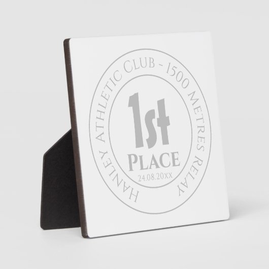 陸上競技第1賞トロフィー賞 フォトプラーク (正面)