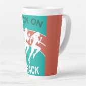 陸上競技選手 |トラックアスリート |ランナー カフェラテマグ (右アングル)