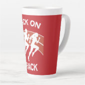 陸上競技選手 |トラックアスリート |ランナー カフェラテマグ (右アングル)