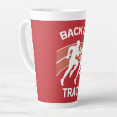 陸上競技選手 |トラックアスリート |ランナー カフェラテマグ (左アングル)