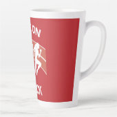 陸上競技選手 |トラックアスリート |ランナー カフェラテマグ (右)