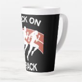 陸上競技選手 |トラックアスリート |ランナー カフェラテマグ (右アングル)