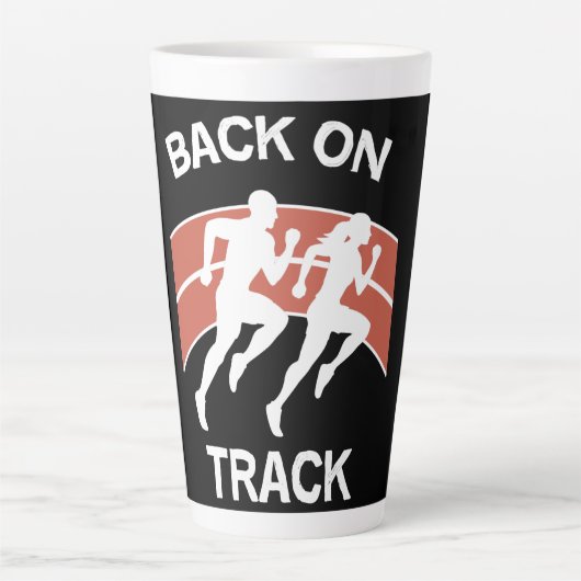 陸上競技選手 |トラックアスリート |ランナー カフェラテマグ (正面)