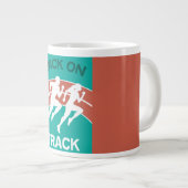 陸上競技選手 |トラックアスリート |ランナー ジャンボコーヒーマグカップ (正面右)