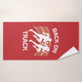 陸上競技選手 |トラックアスリート |ランナー バスタオル (バスタオル)