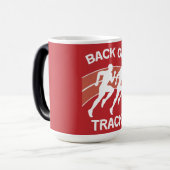 陸上競技選手 |トラックアスリート |ランナー モーフィングマグカップ (正面左)