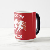 陸上競技選手 |トラックアスリート |ランナー モーフィングマグカップ (正面右)