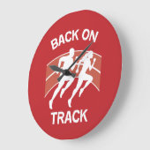 陸上競技選手 |トラックアスリート |ランナー ラージ壁時計 (傾斜)